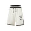 Li Ning Badfive Comfortable Versatile Simple Basketball Shorts Men Bottoms Off-White AAPV023-6