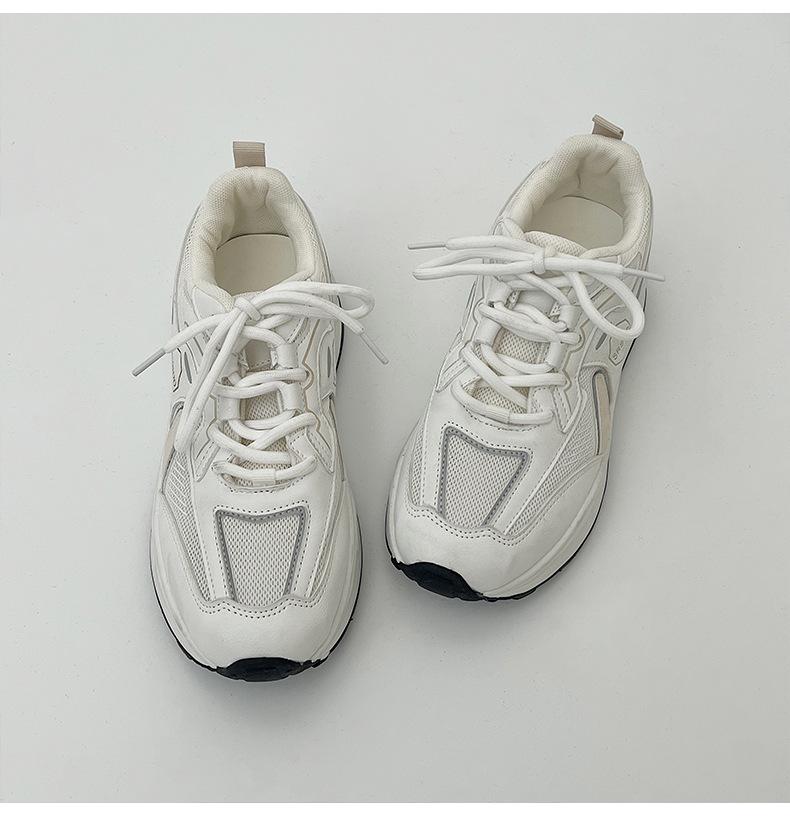 Женские кроссовки дышащие 2025 новые ретро классические модные ретро платформа усиливающие супер огонь повседневные папины туфли