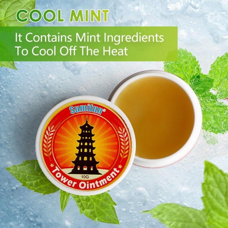 Tiger Balm Tiger Balm Tower Ointment Cooling Oil Tiger Balm Ointment Cream for Cold Headache Stomachache Dizziness Heat