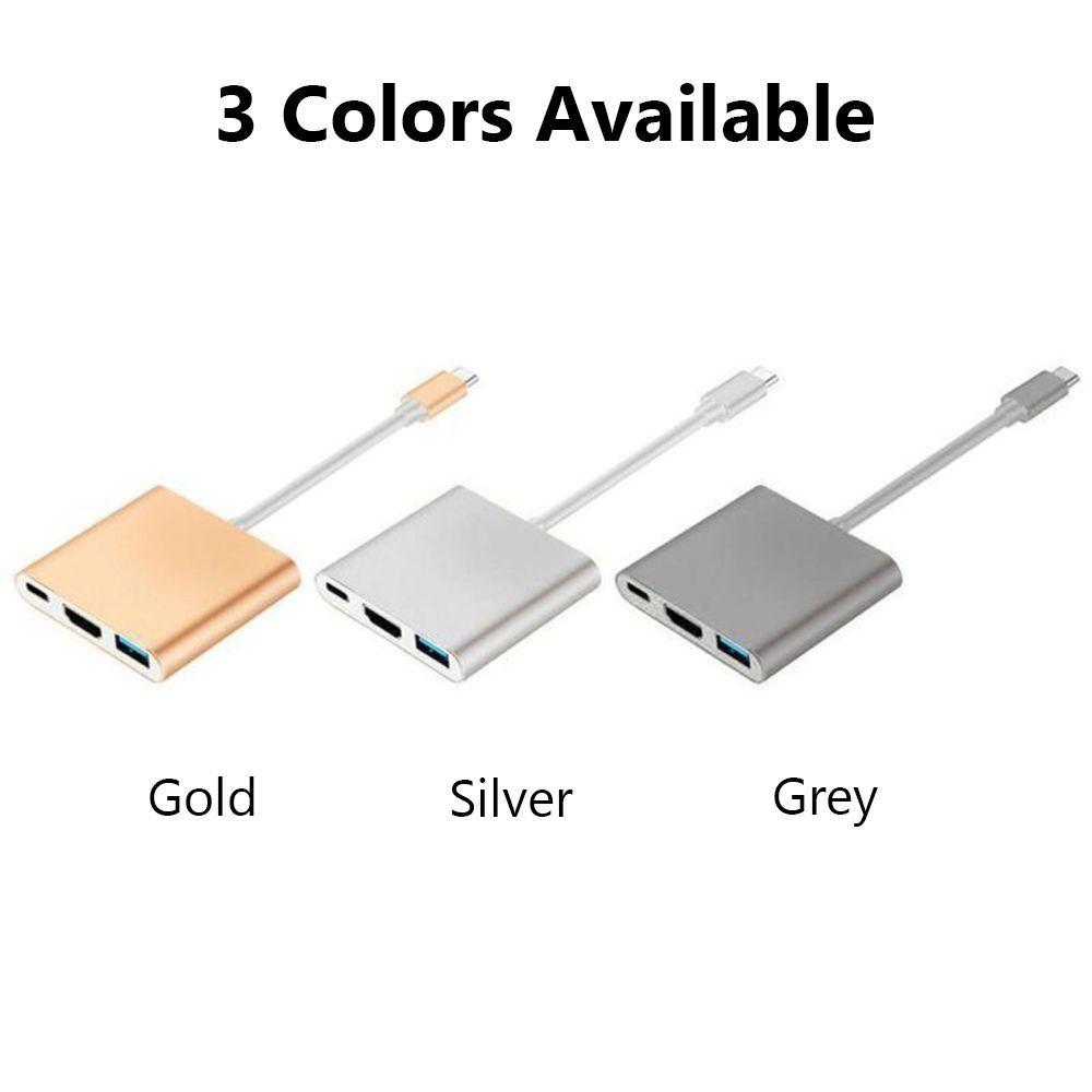 Professional Multi-port Adapter USB-C USB 3.0 USB 3.1 Type C 3 in 1 Hub 4K HDMI