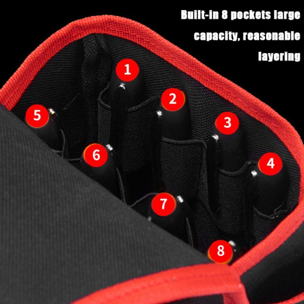 Wear-resistant Tool Waist Pack Multi-pocket Tools Storage Bag Durable Hardware Tools Pouch  Install