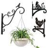 Metal Wall Hook Coated Plant Hanger Animal Silhouette Wall Mounted Hook Anti-Rust Bracket for Hanging Plants Indoors Outdoors Bird Feeder Lanterns