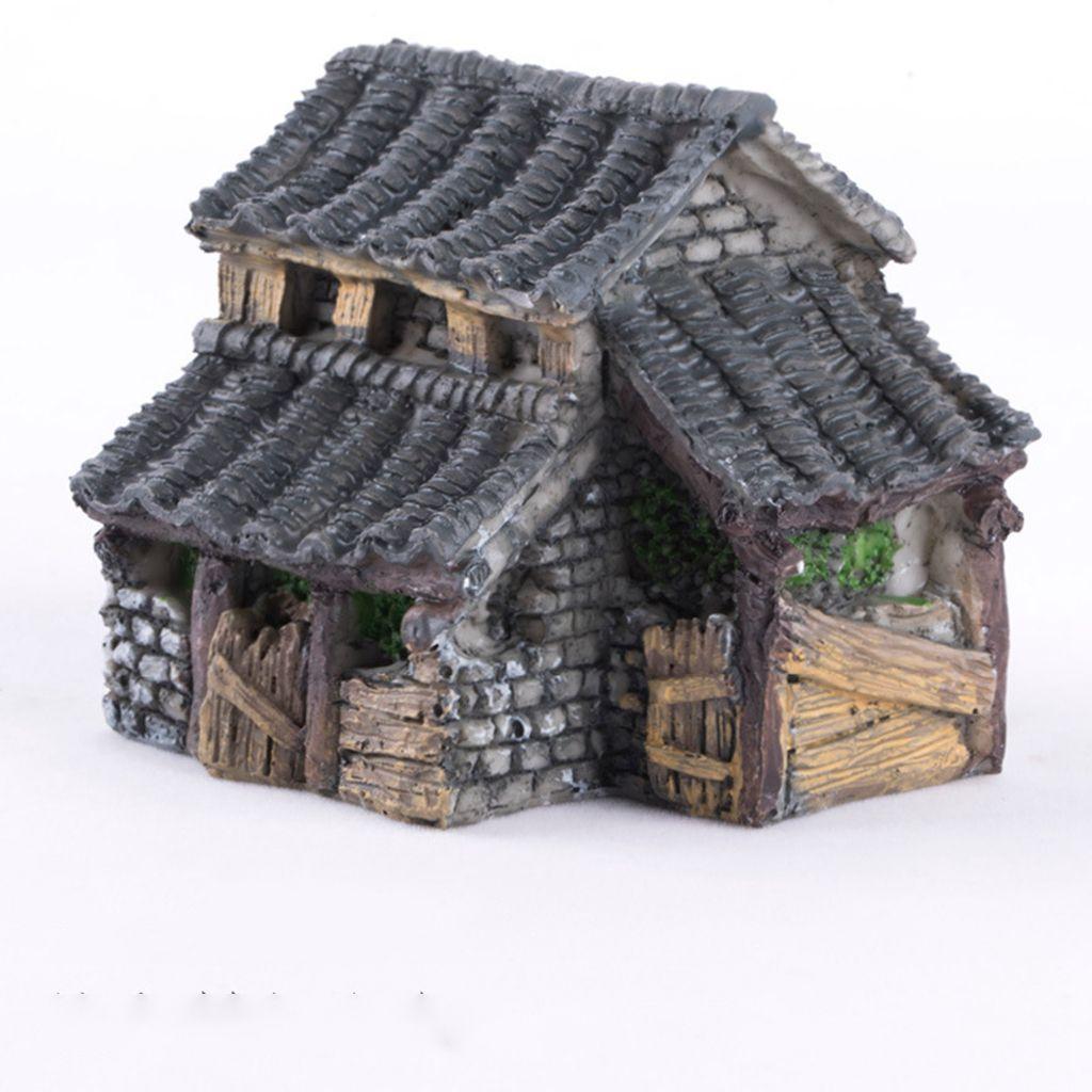 Мини Милые DIY Поделки Традиционная Модель Дома Фигурки Сцена Статуя Бонсай Декор