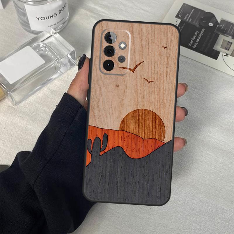 Wolf Bike Деревянный чехол-бабочка для Samsung Galaxy A55 A35 A15 A52 A32 A12 A16 A26 A36 A56 A53 A33 A13 A14 A34 A54 A17