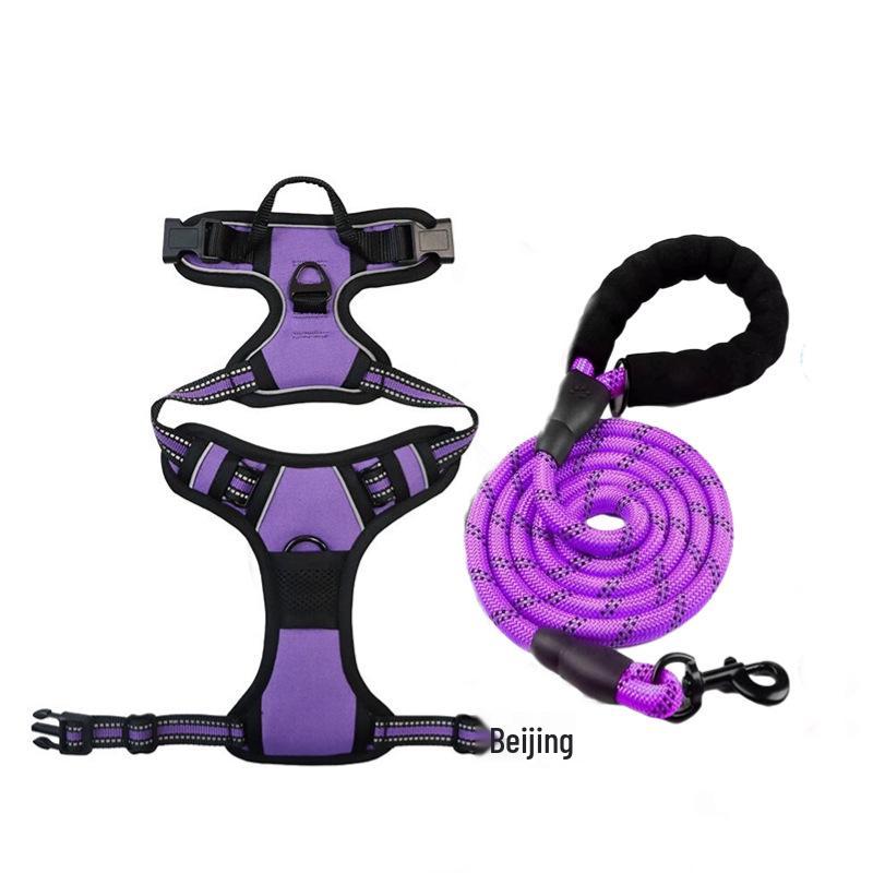 Нейлоновая шлейка для груди и поводок для крупных питомцев