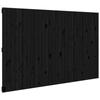 824967 vidaXL Wall-mounted Headboard Black 185x3x110 Cm Solid Pine Wood
