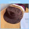 Fashion Women Solid Color Suede Flat Top Hat For Fashionable Sports And Commuting