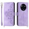 For Realme 14 Pro 5G Case Flower Pattern PU Leather Wallet Phone Cover with Strap