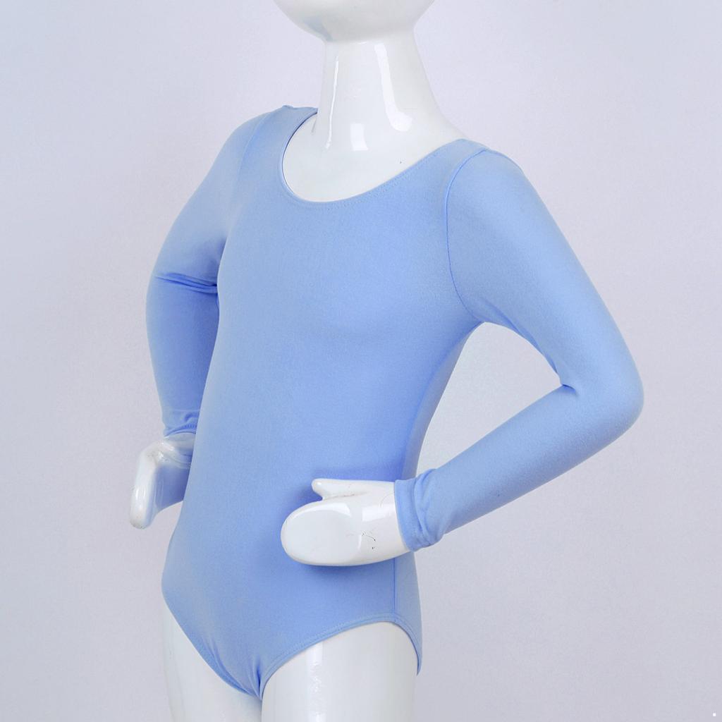 Детское платье-купальник с длинными рукавами для девочек, балетное платье, танцевальные костюмы для выступлений на сцене