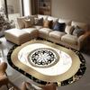 Luxury Oval Living Room Carpet Bedroom Carpets Modern Bedside Non-slip Floor Mats Home Decoration Study Sofa Area Rug Washable