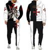 Newest Knights Templar 3D Print Hoodie/Set Harajuku Hip Hop Streetwear Clothing Suit Cool Men's Sweatshirts+Pants Tracksuit Set