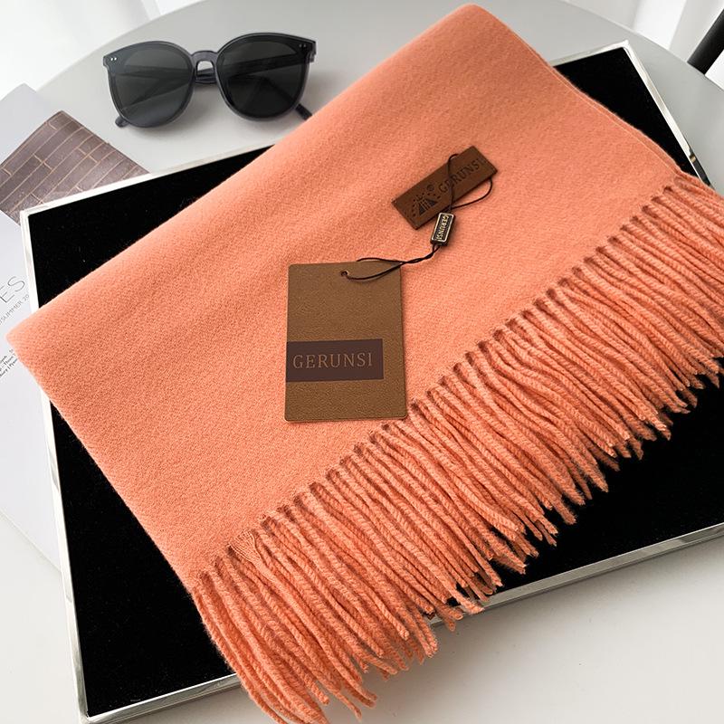 Gerunsi Cashmere Scarf: High-Grade Warm, Thick Winter Shawl for Women and Men