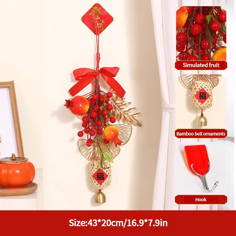 Chinese New Year Decorations 2026 Lucky Fortune Hanging Pendants Traditional Spring Festival Living Room Hanging Ornaments