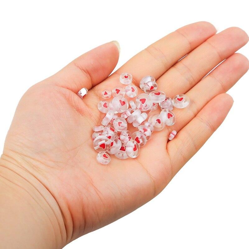 Прозрачные бусины в форме сердечек, лэмпворк, глазурованные стеклянные бусины 6-10 мм для ювелирных изделий