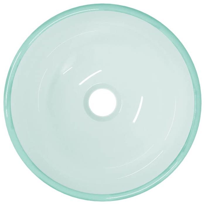VidaXL Lavabo Vasque à Poser de Toilette Lave-mains de Salle de Bain Lavabo de Salle d'Eau Maison Intérieur Verre Trempé 345241