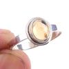 Natural Citrine Gemstone Handmade 925 Solid Sterling Silver Ring Size 9 a2A57