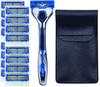 Kai Brand Axia Razor Value Pack Slim Сменные лезвия 17 шт. с бонусом Бритва для бритья 5 лезвий Kai Razor Men's T-Shape
