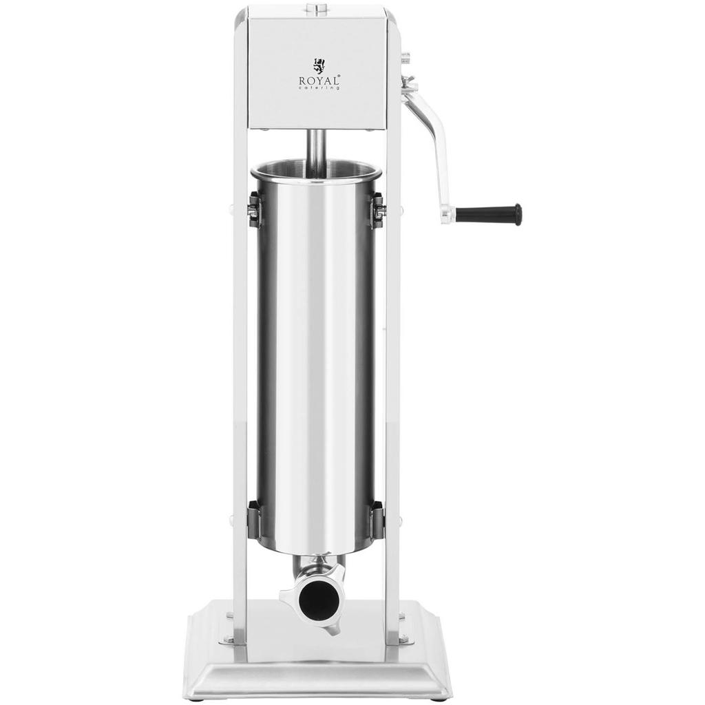 Vertical manual sausage stuffer, 7 l, 4 funnels