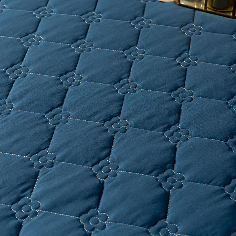 Зимнее стеганое толстое покрывало на резинке простыня с оборками мягкая подкладка для кровати пара двойной матрас чехол постельное белье 150 180x200