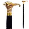 Brass Lion Wooden Folding Walking Sticks 91.44 Cm