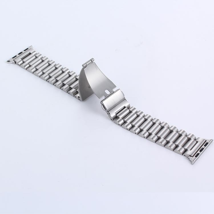 Keepwin Metal Material Solid Watch Band Mesh Wrist Metal Stainless Steel Watch Band Strap for Apple IWatch 9 8 7 6 5 4 3 2 1 SE