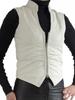 White Waistcoat Lambskin Leather Western Button Jacket VestCoat Classic Women