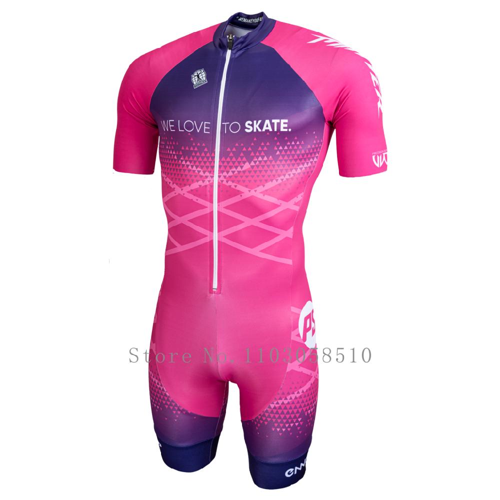 Powerslide Inline Костюм-комбинезон Команда Areo Speedsuit Летняя Мужская Одежда для Велосипеда Костюмы для Катания Ciclismo Pro Гоночная Одежда С коротким Рукавом