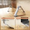 Foldable Computer Risers, Metal Notebook Support with AntiSlip Silicone Pad for Computer Notebook Tablets
