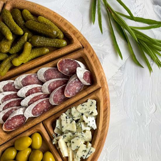 Wood Puzzle Serving Tray With 8 Removable Compartments Cocktail Party