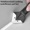 6Pcs With 5 Replacement Heads, Plastic Caulking Tool With Stainless Steel Blade, Multifunctional Joint Removal Set, Suitable For Bathroom, Kitchen