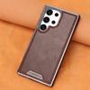 Magnetic High-end Leather Plating Bumper Shockproof Back Case for Samsung Galaxy S25 S24 S23 Ultra S25 + Wireless Charging Cover