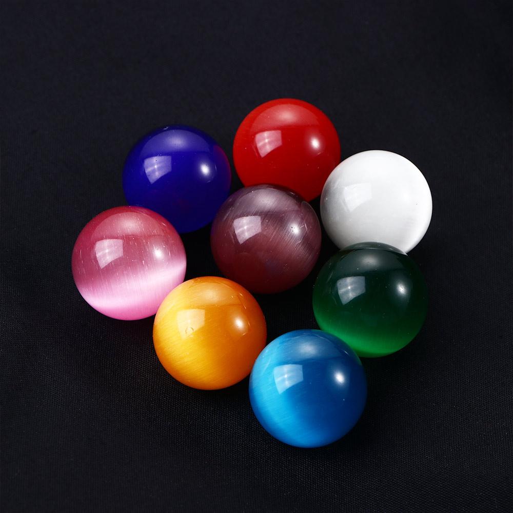 Ball Colorful Marble Games Cat's Eye Stone Glass Marbles Colorful Cat Eye Sphere Glass Ball Toys