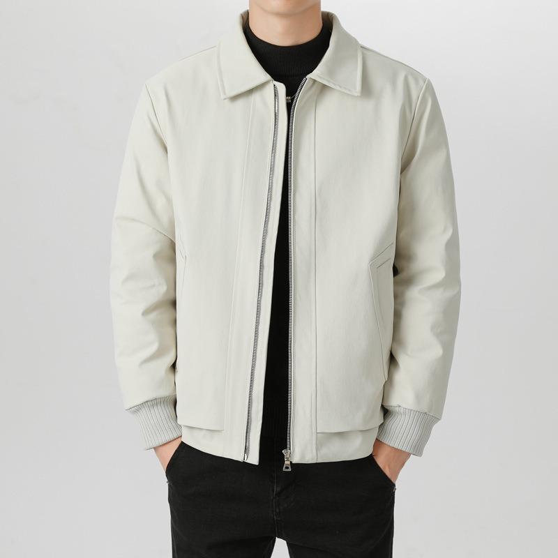 Down jacket men's winter new business dress loose lapel casual jacket
