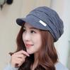 Берет Дамская зимняя восьмиугольная шапка Теплая вязаная шапка Теплая шапка для пожилых леди Шапка для людей среднего возраста