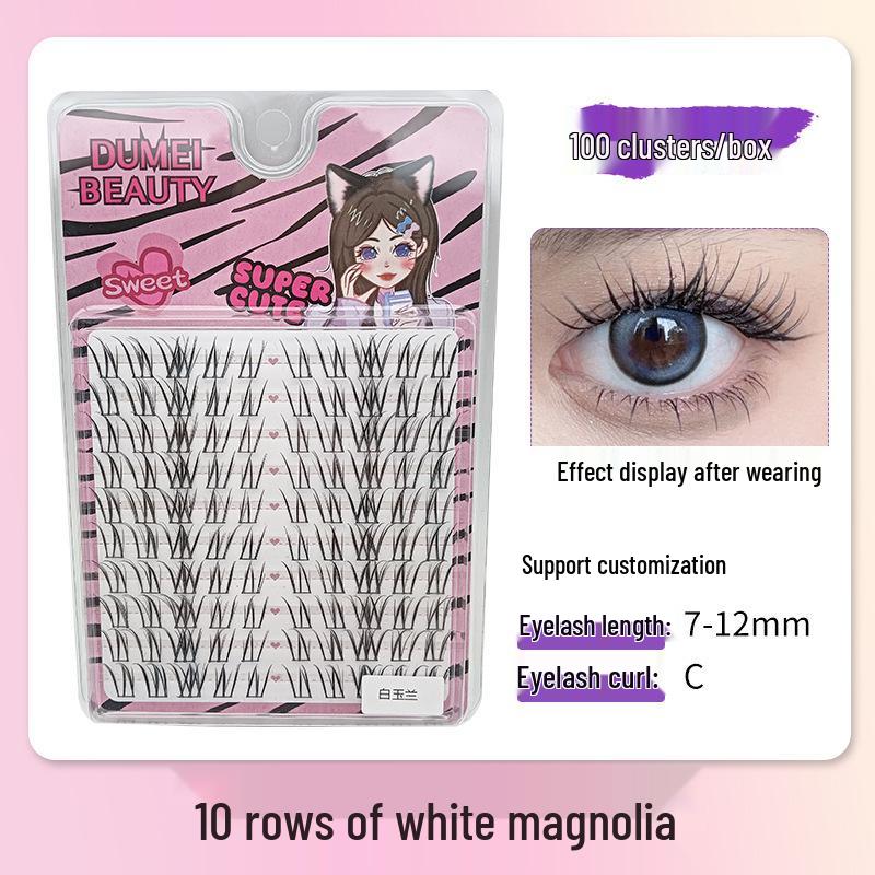 10-Row Autumn Leaf & Sunflower Faux Eyelashes - Flat, Glue-Free