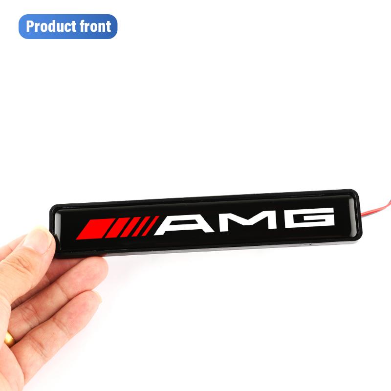 Car Decorative Light LED Front Hood Grille Emblem Badge Decor For Mercedes Benz AMG A B C E S CLA GLA GLB GLC GLS W205 W204 W177