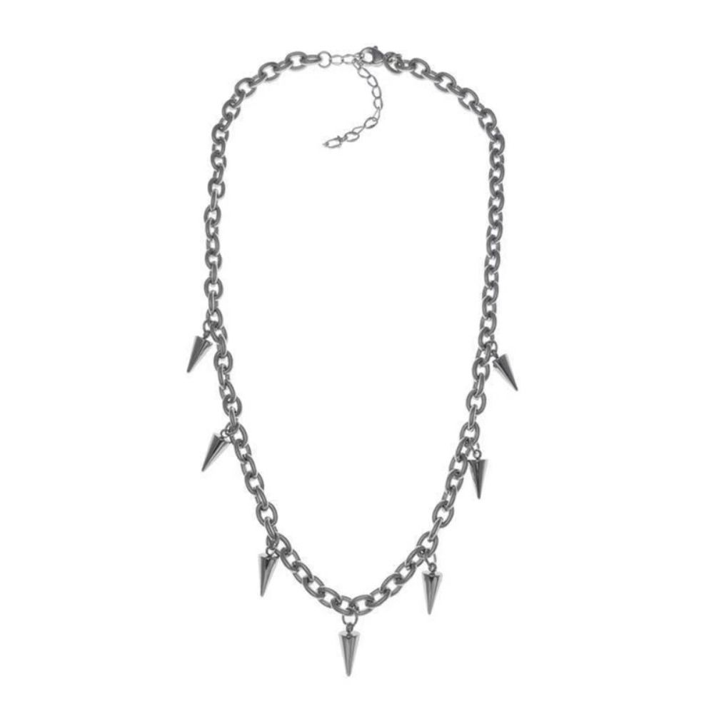 Cone Pendant Choker Necklace Titanium Steel Twisted Necklace Rock Stud Necklace For Lovers