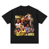 Summer Basketball Stars New Cotton T-Shirt Short Sleeve Fashion Breathable Casual Adult Kids LeBron James Casual T-Shirt