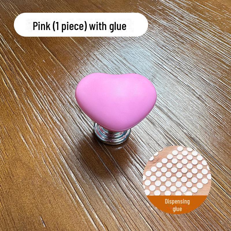 Colorful Heart-Shaped Toilet Flush Button Cover