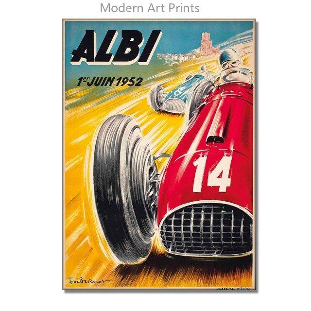 24 часа Ле-Мана Холст Постеры Принт Фотографии спортивных автомобилей Винтажные Картины для настенного искусства для декора дома, гостиной, бара Без рамы