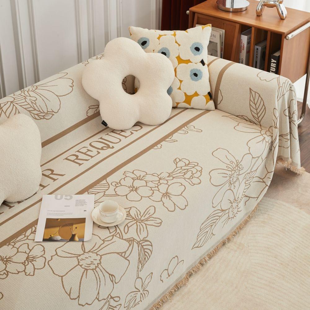Flower Print Sofa Cover Blankets Outdoor Camping Picnic Large Blanket Leisure Beach Towel Travel Rug Sofa Mat