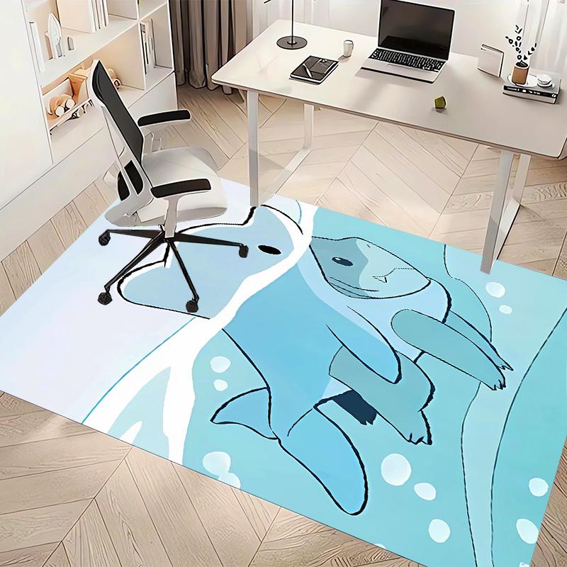 Jeff the Land Shark5 Printed Absorbent Washable Carpet, Non-Slip Bathroom Mats, Kitchen Rugs, Yoga Mat,Living Room Entrance, Camping Picnic Rugs