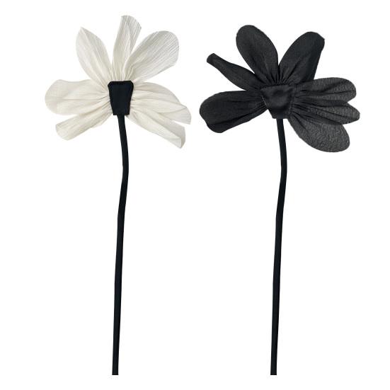 1 Pair Organza Fabric Brooch 3D Flower Ribbon Brooch Pin DIY Dress Top Jacket Decoration Wedding Party Jewelry Accessory