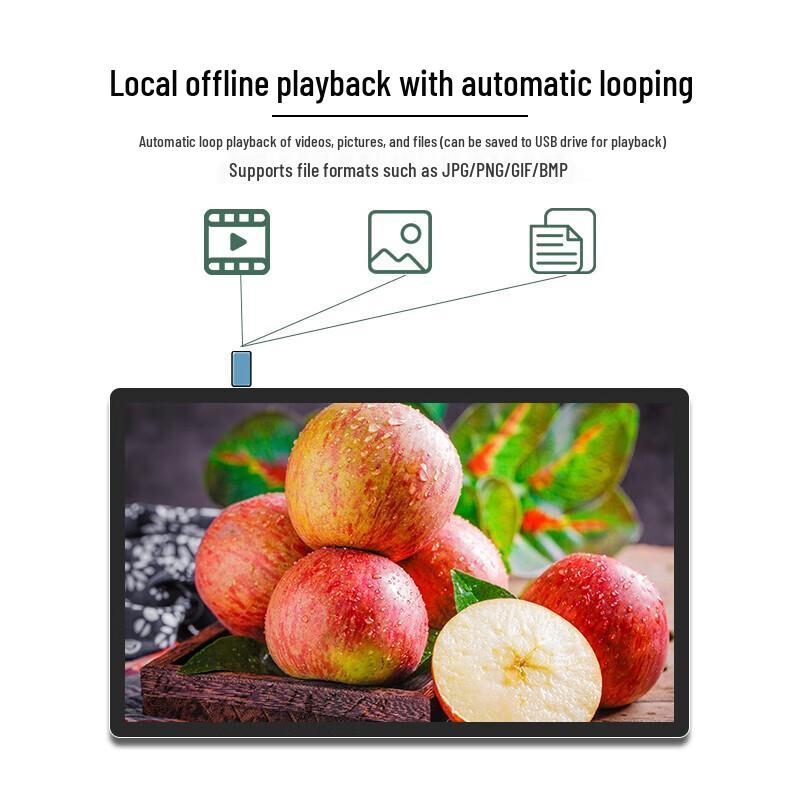 Senke 21.5-inch Android Wall-Mounted Advertising Display CN plug (adapter included)