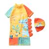 Baby Toddler One Piece Zip Sunsuits with Sun Hat Infant Beach Swimsuit
