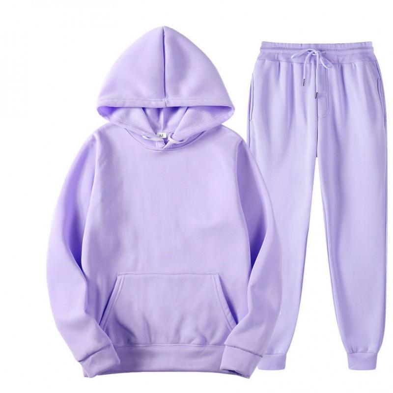 Mens Fleece Hoodie Jogger Pants Set Casual Sportswear Winter Urban Lifestyle