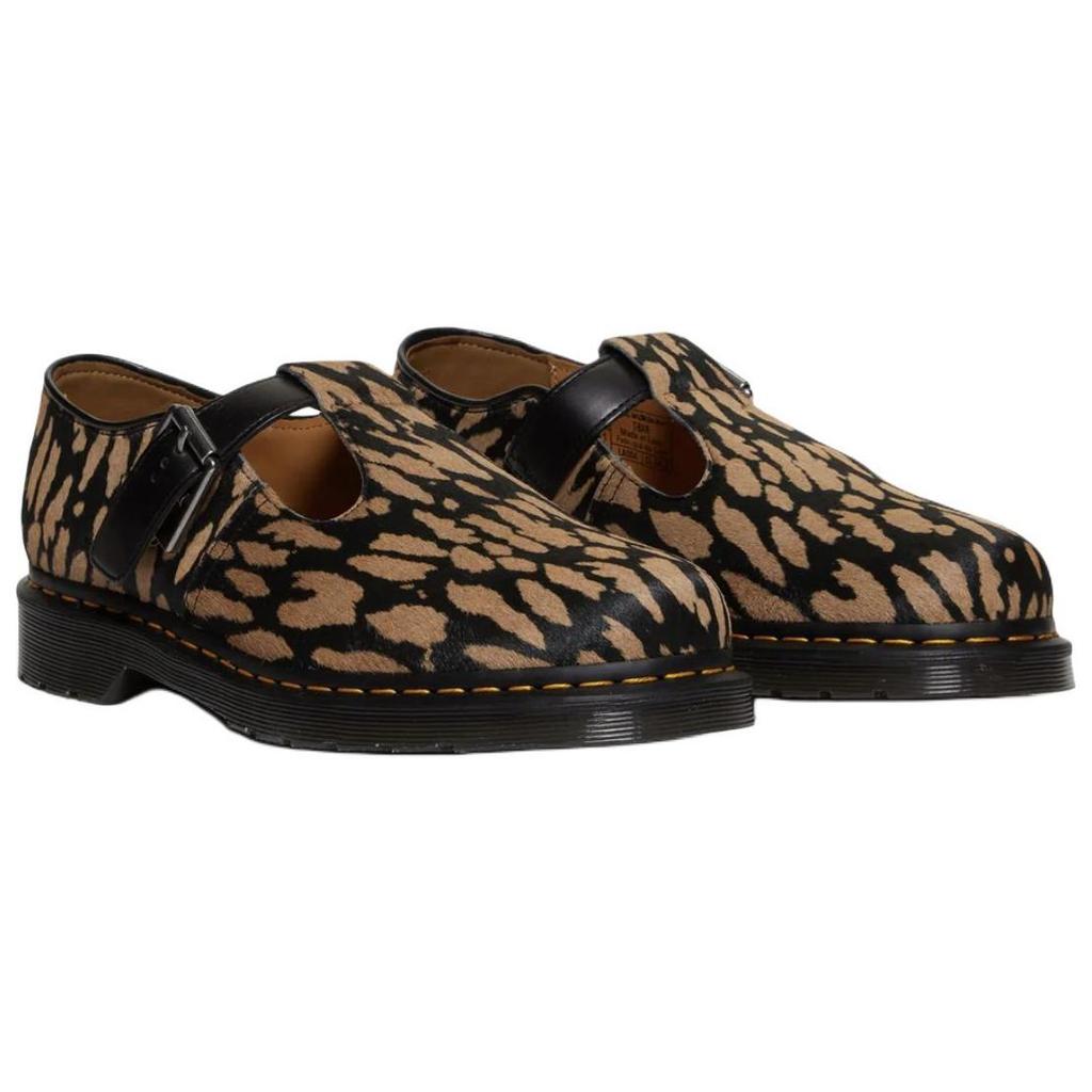 Dr. Martens T-Bar Leather Casual Versatile Mary Jane Shoes Men Shoes Leopard-Print 32135526