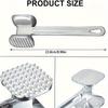 Meat Tenderizer Hammer, Stainless Steel Steak Metal Mallet Kitchen Tool Heavy Duty Durable Double-Sided Meat Tenderizer