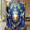 Argentina Football Printed Flannel Blanket Skin Friendly Warm Decorative Throw for Indoor Couch Bed Daily Use