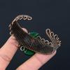 Зеленый флэш-лабрадорит, драгоценный камень, чистая медная проволока, завернутая в манжеты/браслет ручной работы, ювелирные изделия